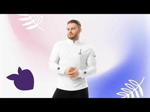 adidas® by tsgabrielle • Men's • Paris - La Tour Eiffel • Quarter Zip Pullover • White