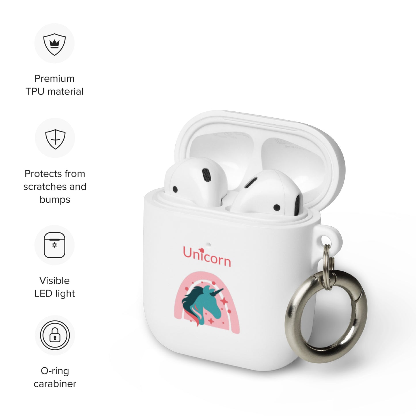 tsgabrielle • Unicorn - Seraphina • Case Compatible with AirPods® • White