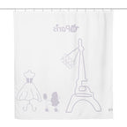 tsgabrielle® • Paris - Fashion Week • Shower Curtain • White • 71” x 74”