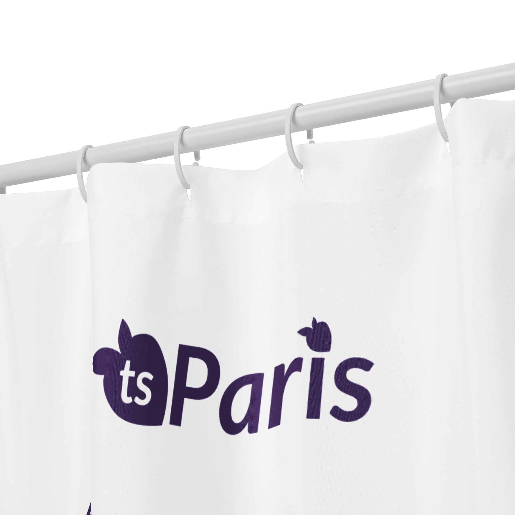 tsgabrielle® • Paris - Fashion Week • Shower Curtain • White • 71” x 74”