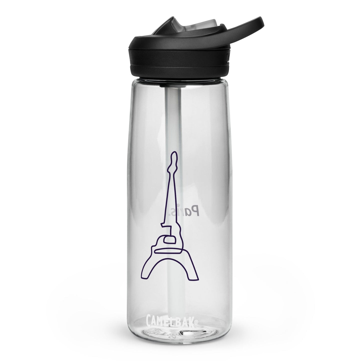 Sports Water Bottle Clear (Paris)