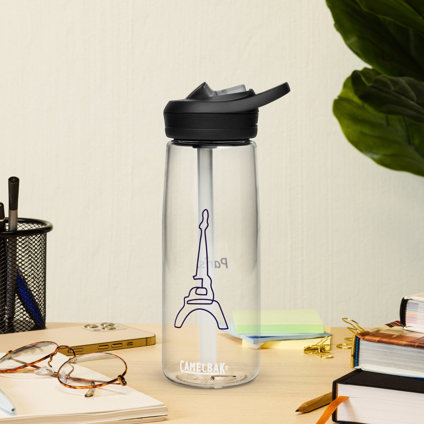 Sports Water Bottle Clear (Paris)