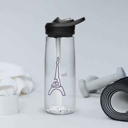 Sports Water Bottle Clear (Paris)