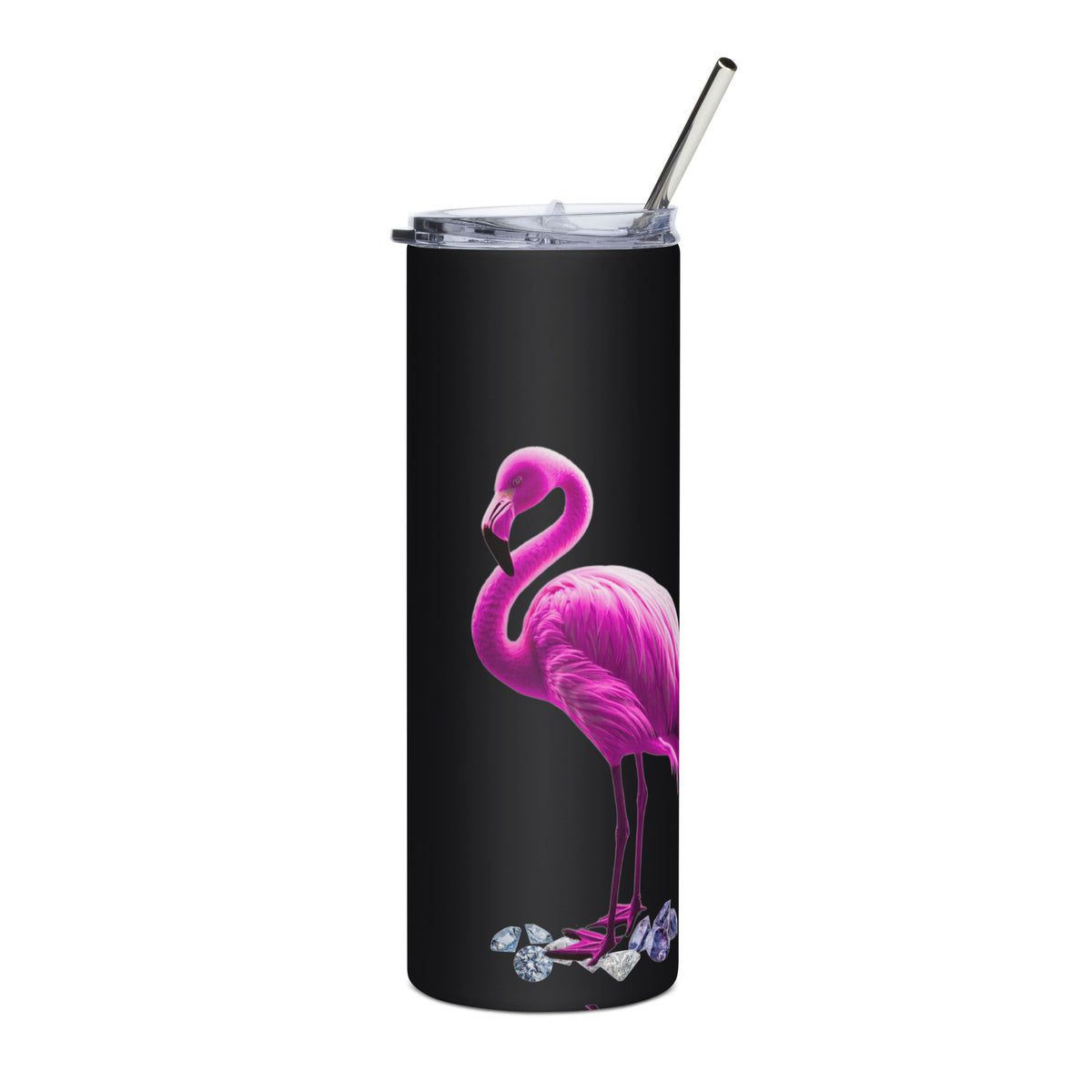 tsgabrielle® • Flamant 🦩 Rose • Tumbler • Stainless Steel • Black • 20 oz • Black Stainless steel