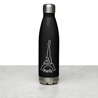 Stainless Steel Water Bottle Black (Paris)