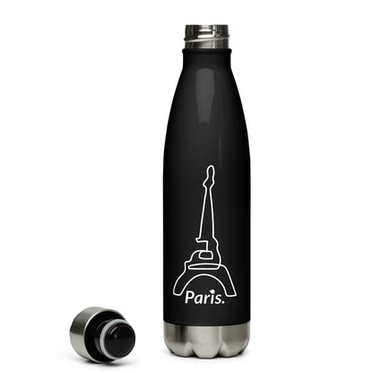 Stainless Steel Water Bottle Black (Paris)