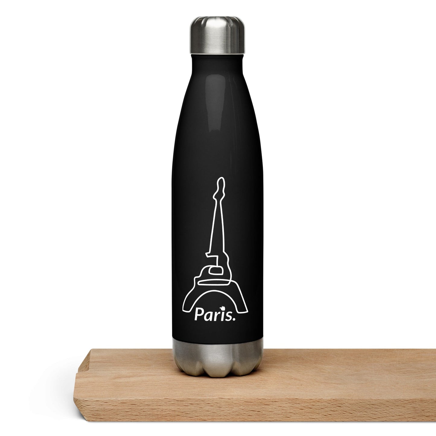 Stainless Steel Water Bottle Black (Paris)