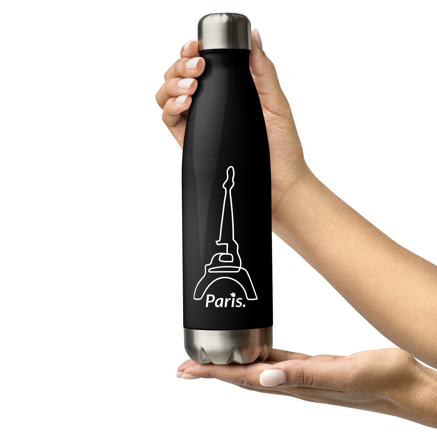 Stainless Steel Water Bottle Black (Paris)