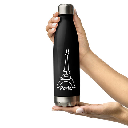 Stainless Steel Water Bottle Black (Paris)