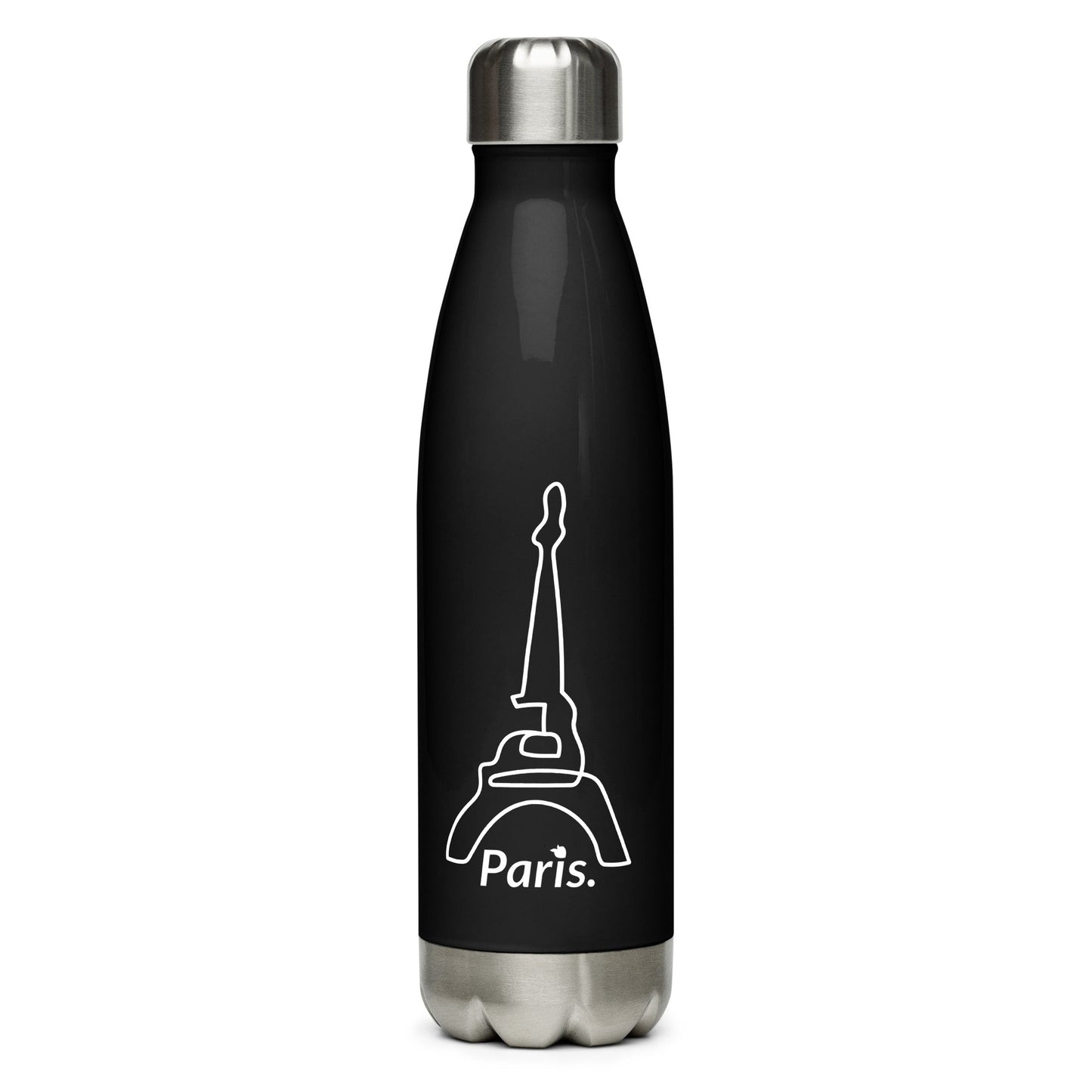 Stainless Steel Water Bottle Black (Paris)