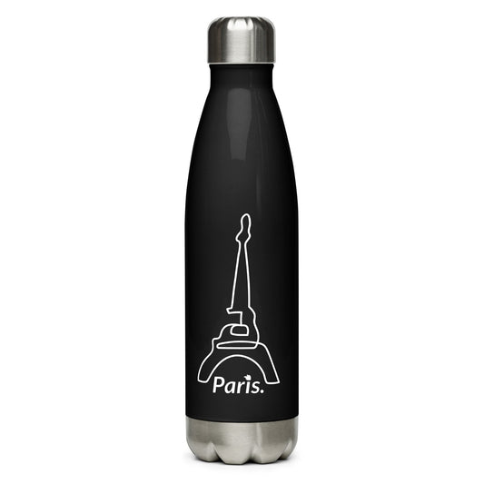 Stainless Steel Water Bottle Black (Paris)