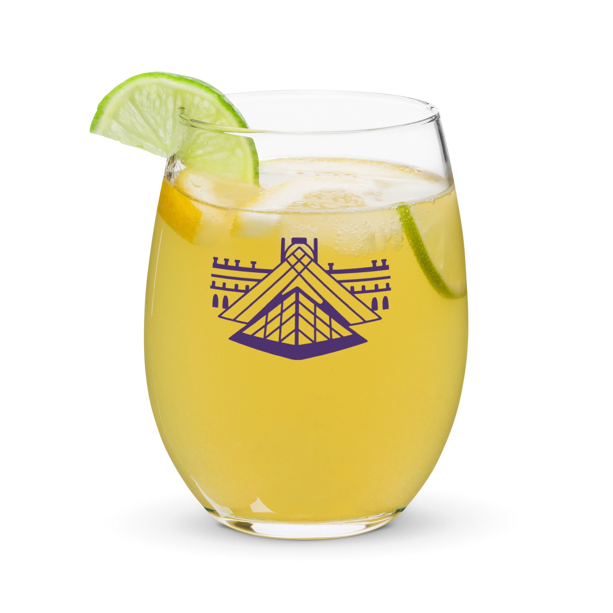 tsgabrielle® • Paris – The Louvre Pyramid • Stemless Wine Glass • 15 oz