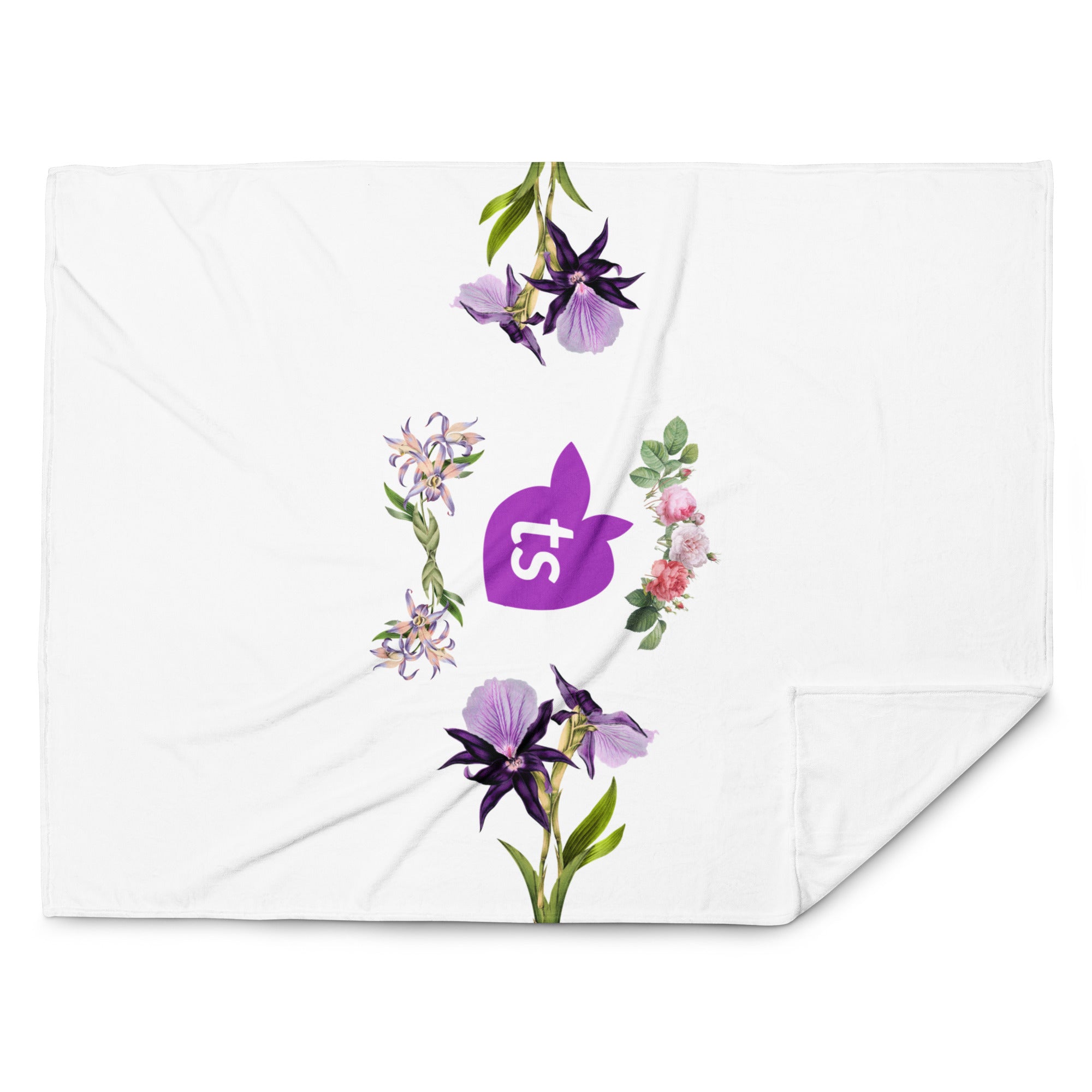 tsgabrielle® • TransFLOWer • Throw Blanket • White • 3 Sizes