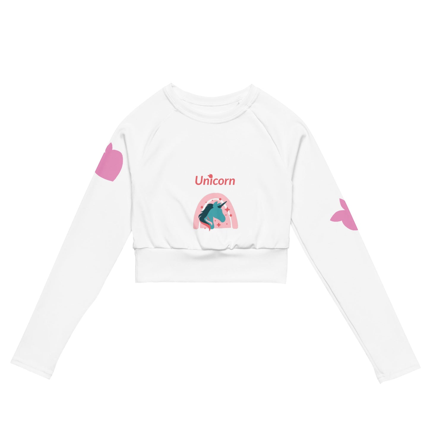 Trans / Women's Recycled Long - Sleeve Crop Top (Unicorn) • tsgabrielle™ USA • • Trans / Women's Recycled Long - Sleeve Crop Top (Unicorn)