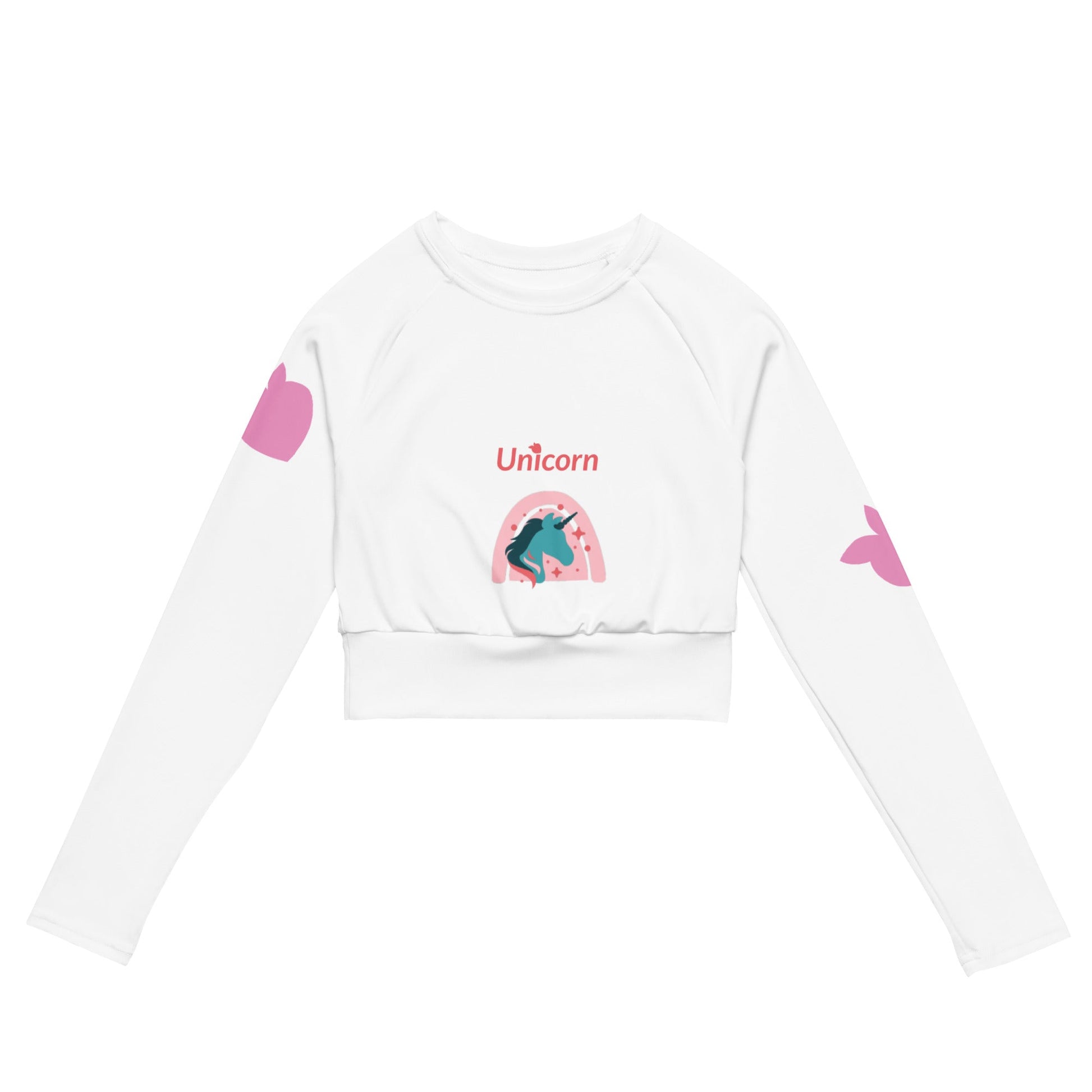 Trans / Women's Recycled Long - Sleeve Crop Top (Unicorn) • tsgabrielle™ USA • • Trans / Women's Recycled Long - Sleeve Crop Top (Unicorn)