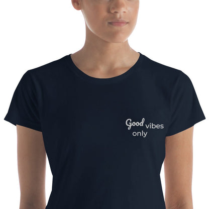 Trans / Women's Short Sleeve T-Shirt - Good Vibes • tsgabrielle™ USA • Apparel & Accessories • Product mockup