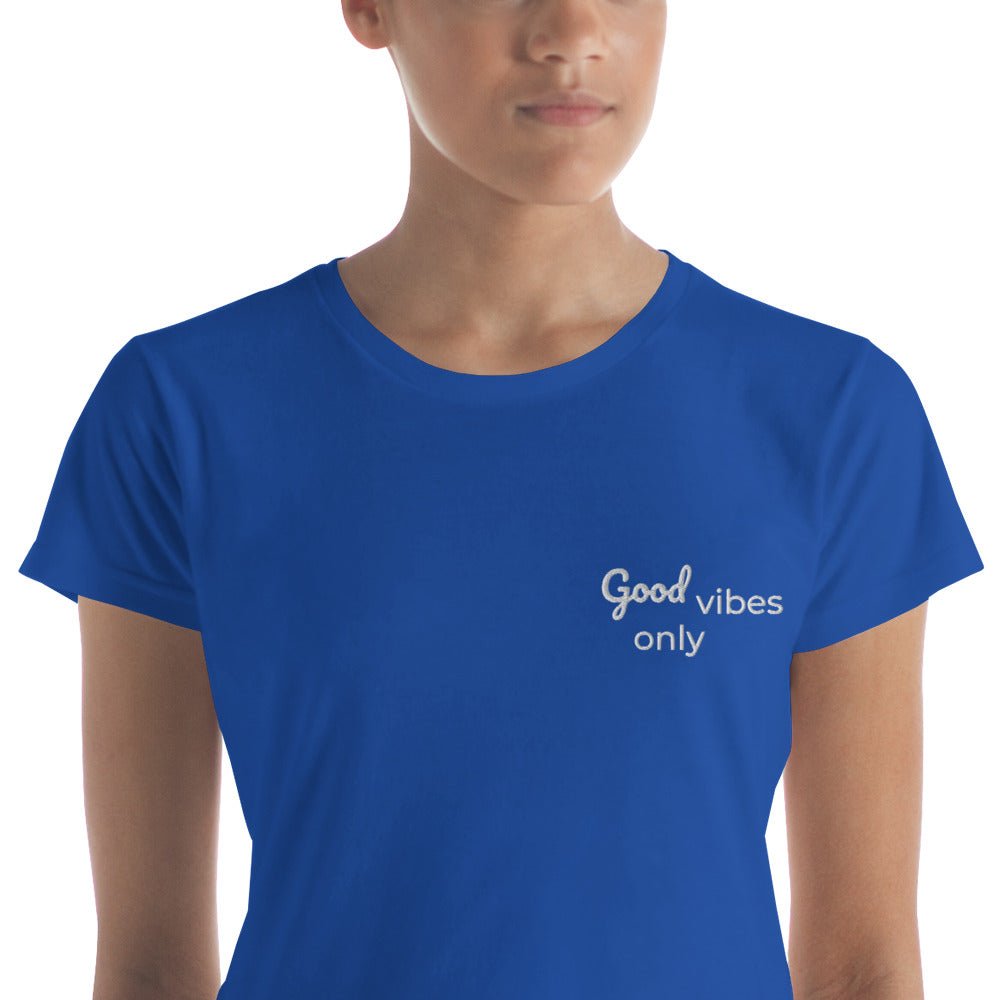 Trans / Women's Short Sleeve T-Shirt - Good Vibes • tsgabrielle™ USA • Apparel & Accessories • Product mockup