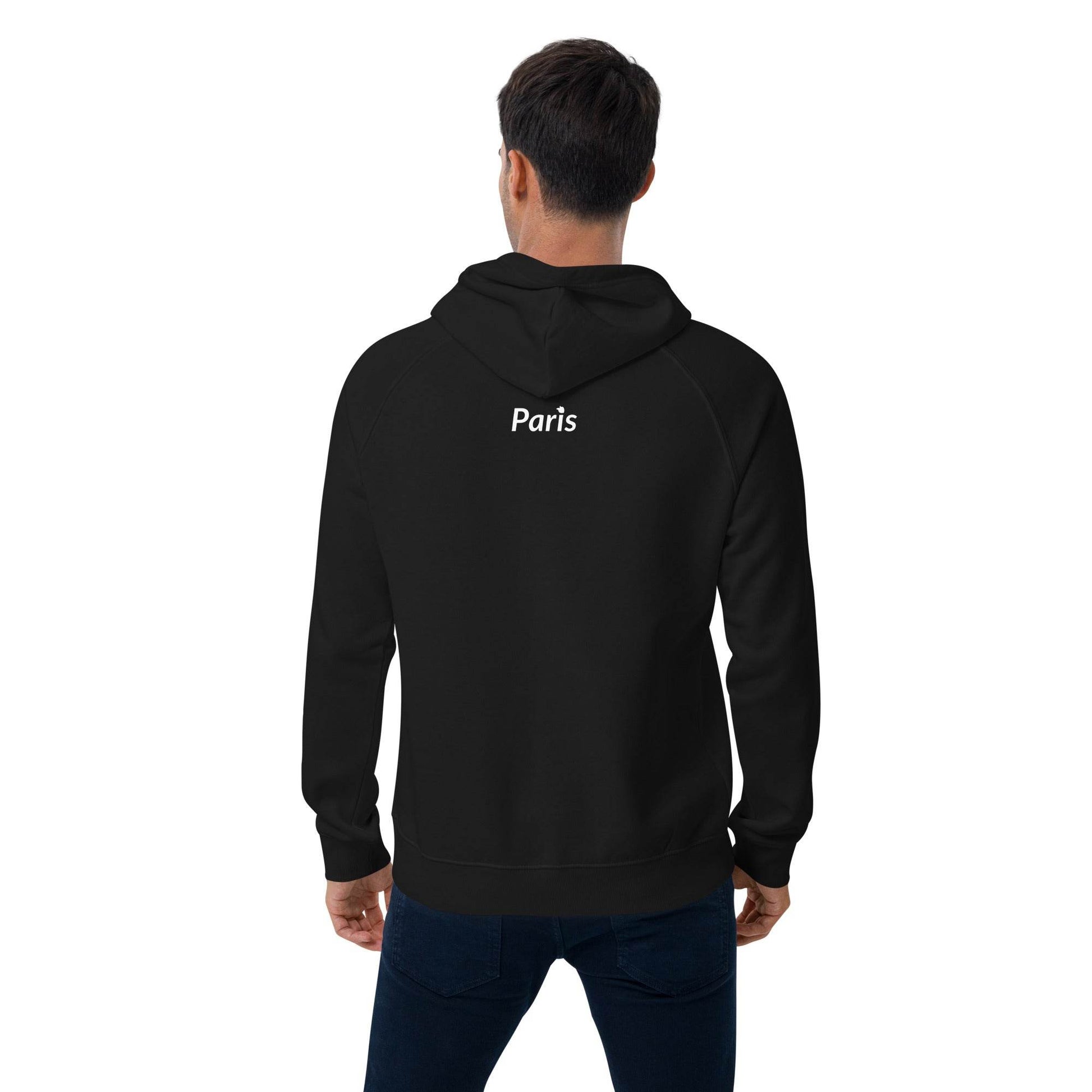tsgabrielle • Men's • Paris- The Louvre Pyramid • Eco Raglan Hoodie • Black - tsgabrielle