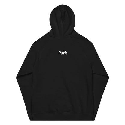 tsgabrielle • Men's • Paris- The Louvre Pyramid • Eco Raglan Hoodie • Black - tsgabrielle