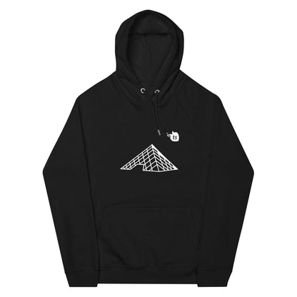 tsgabrielle • Men's • Paris- The Louvre Pyramid • Eco Raglan Hoodie • Black - tsgabrielle