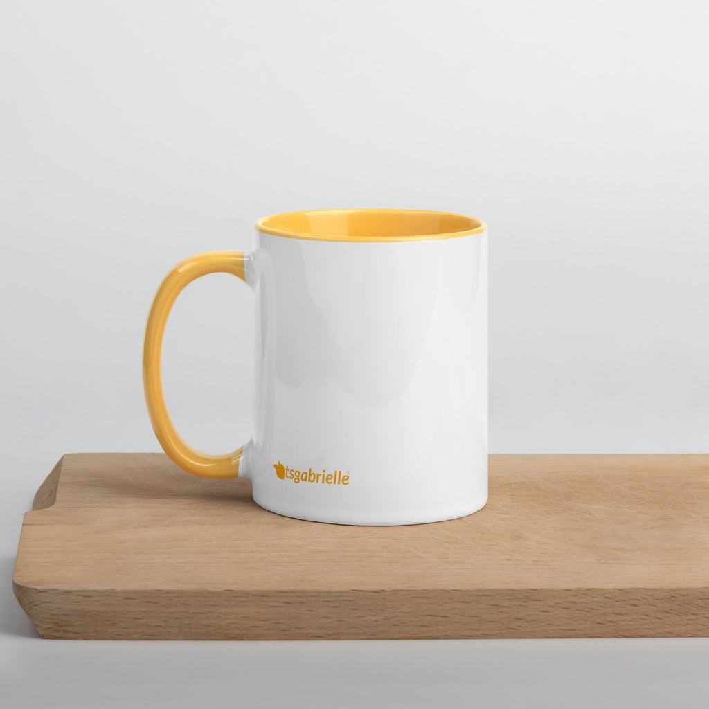 tsgabrielle • Mug with Color Golden Yellow Inside • Ceramic • 325 ml