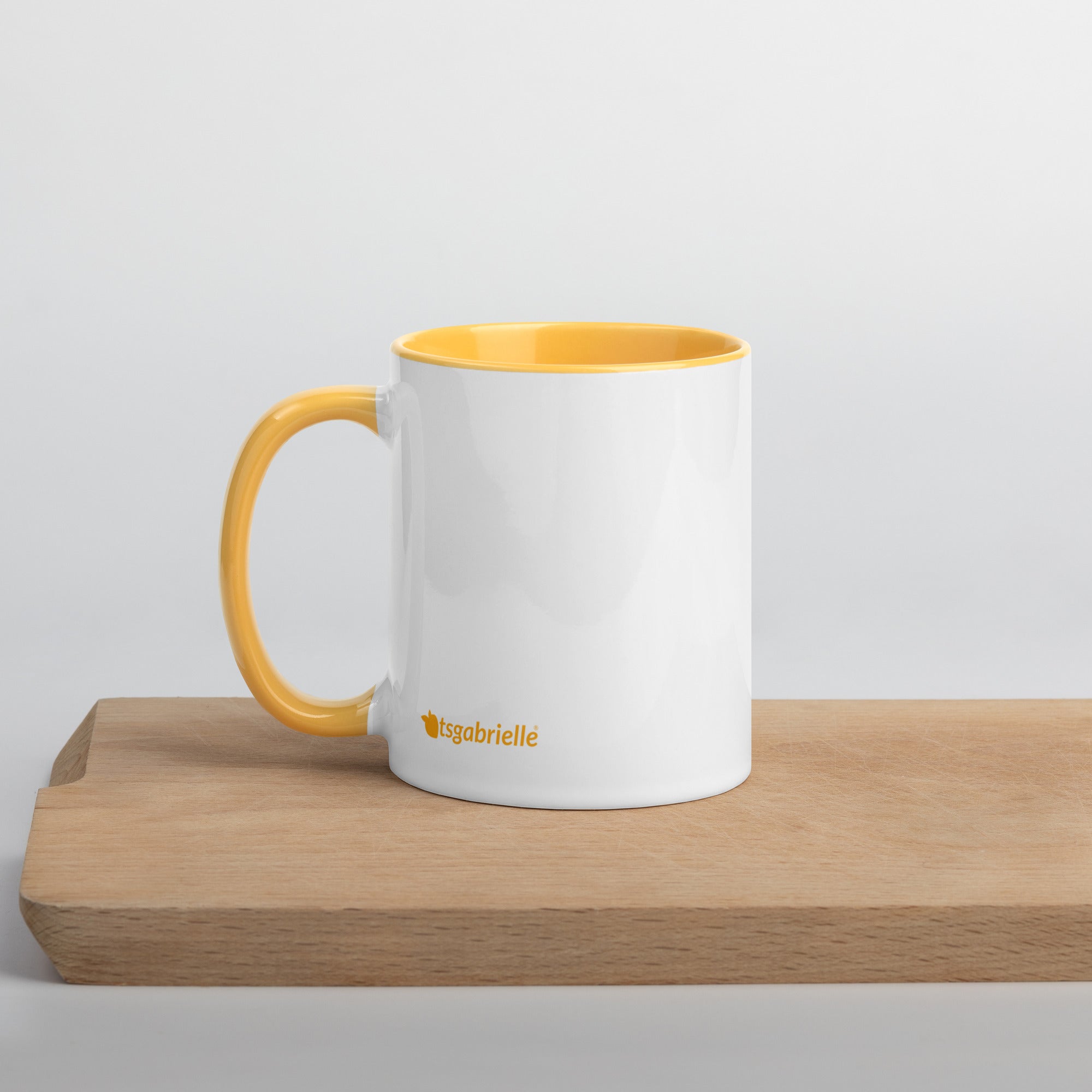 tsgabrielle • Mug with Color Golden Yellow Inside • Ceramic • 325 ml