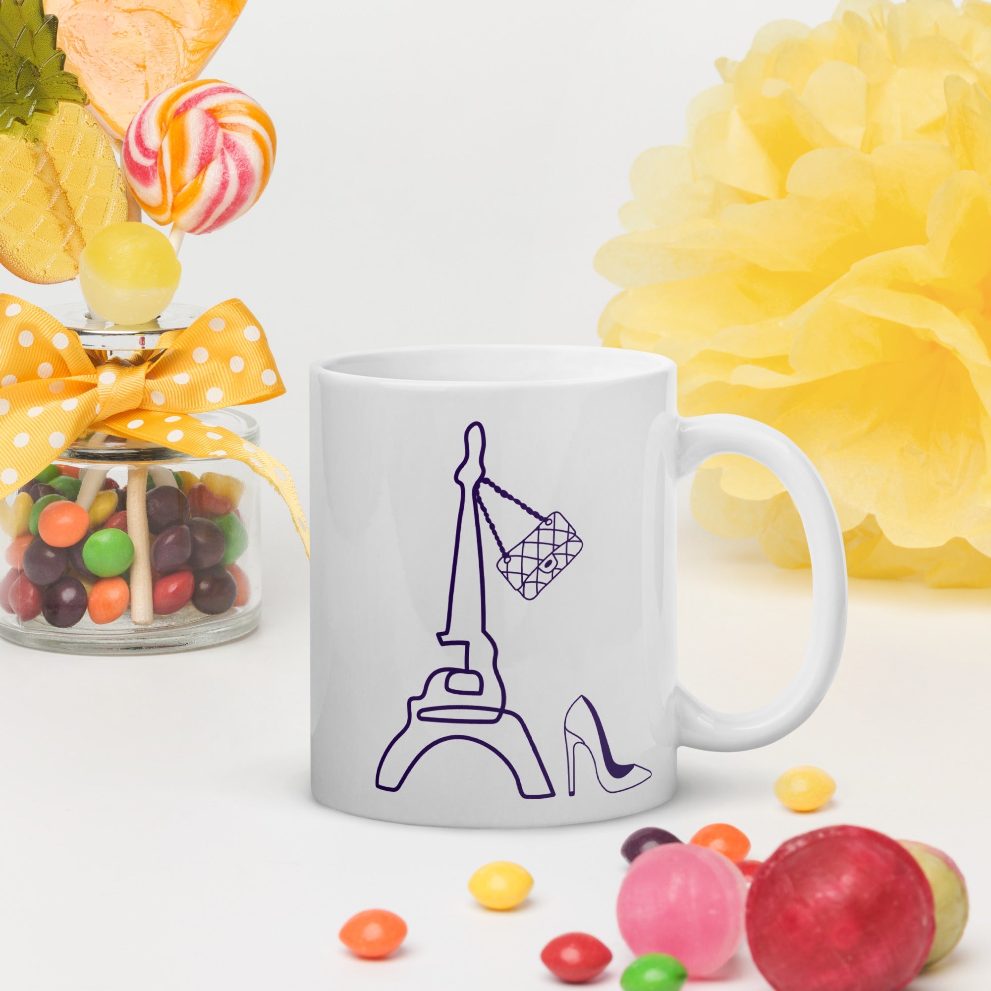 tsgabrielle® • Paris - La Tour Eiffel • Glossy Mug • White • Ceramic • 11 oz