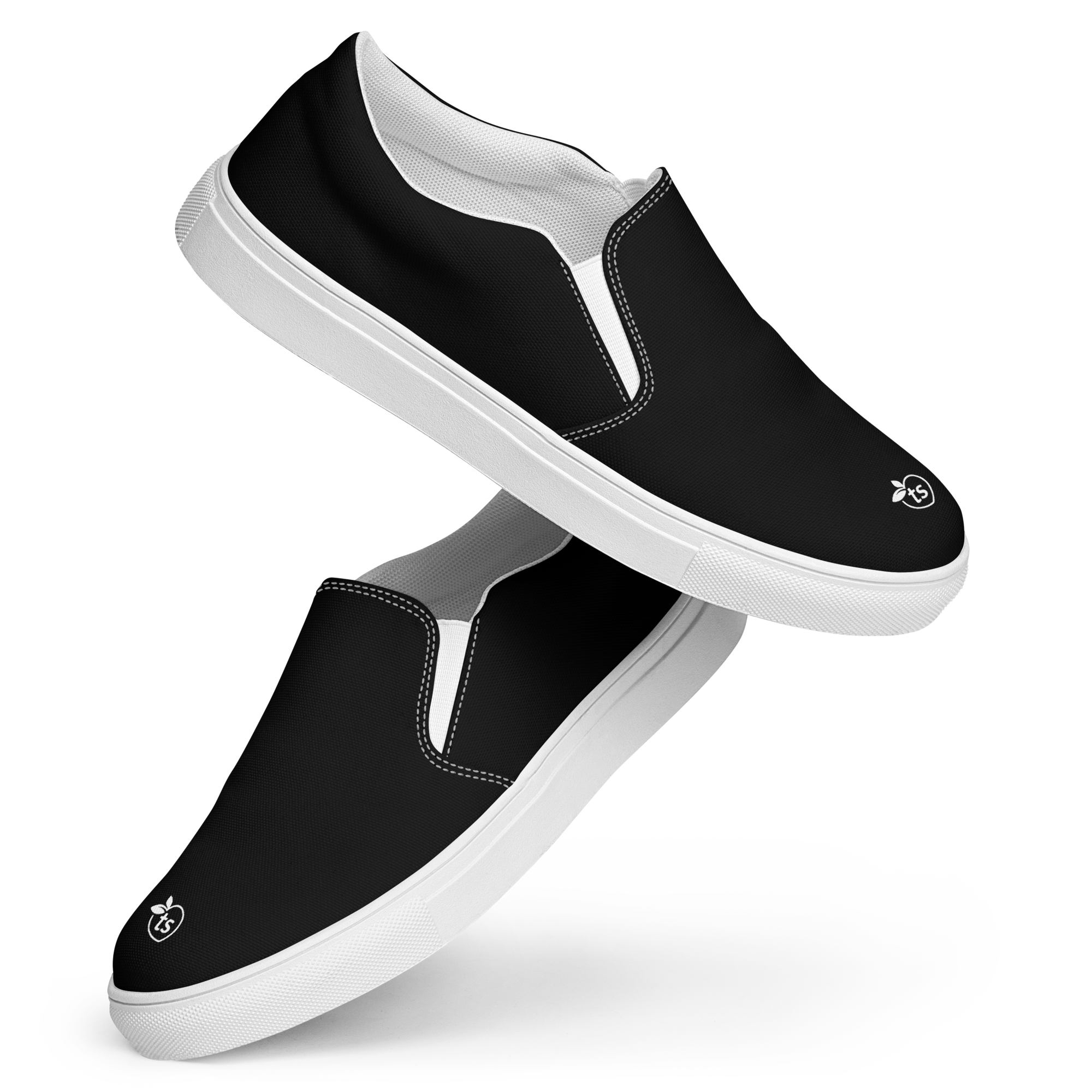 tsgabrielle® • Para Ele • Sapatos de Lona Deslizantes • Preto