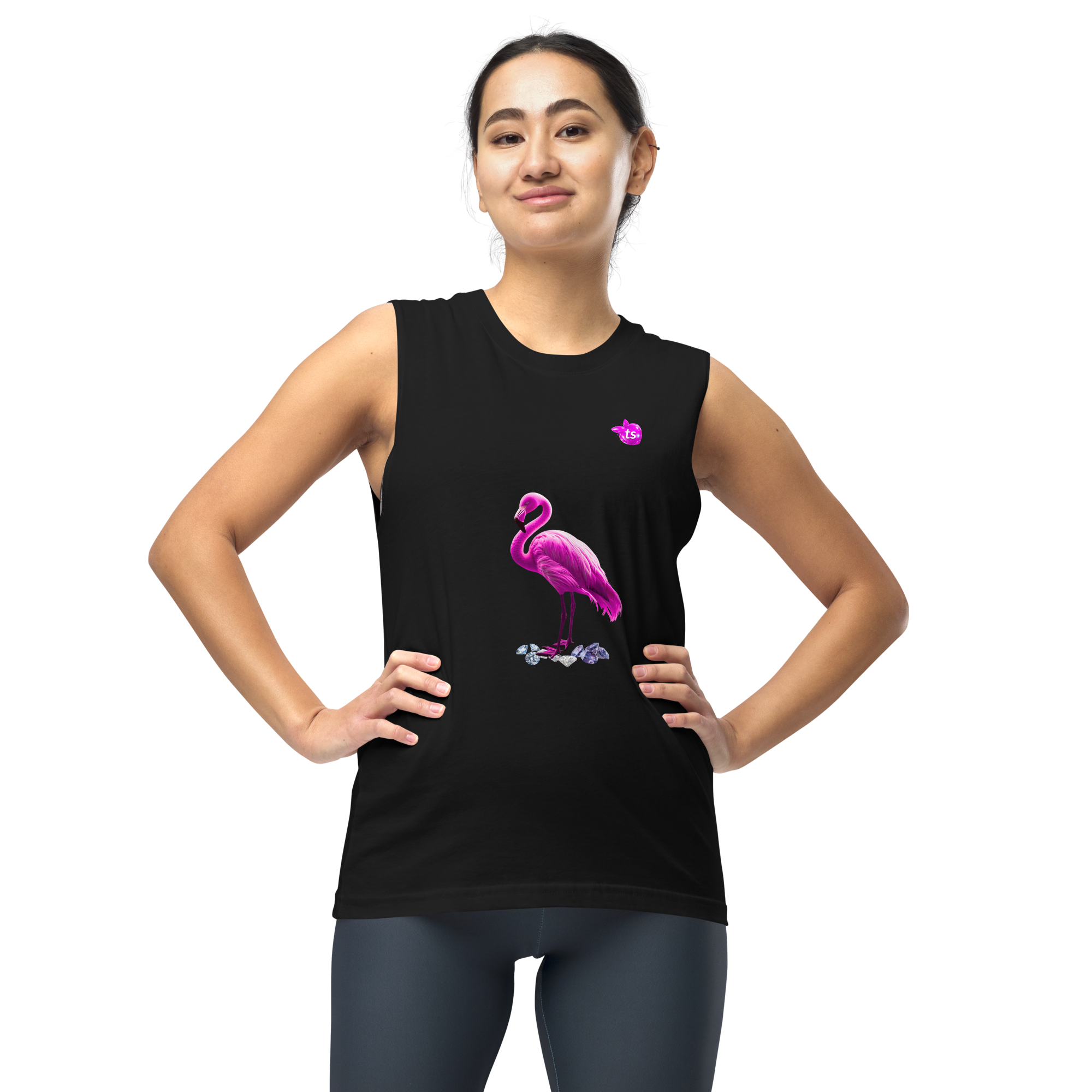 tsgabrielle® • Para Ela • Flamant Rose • regata muscle • preto